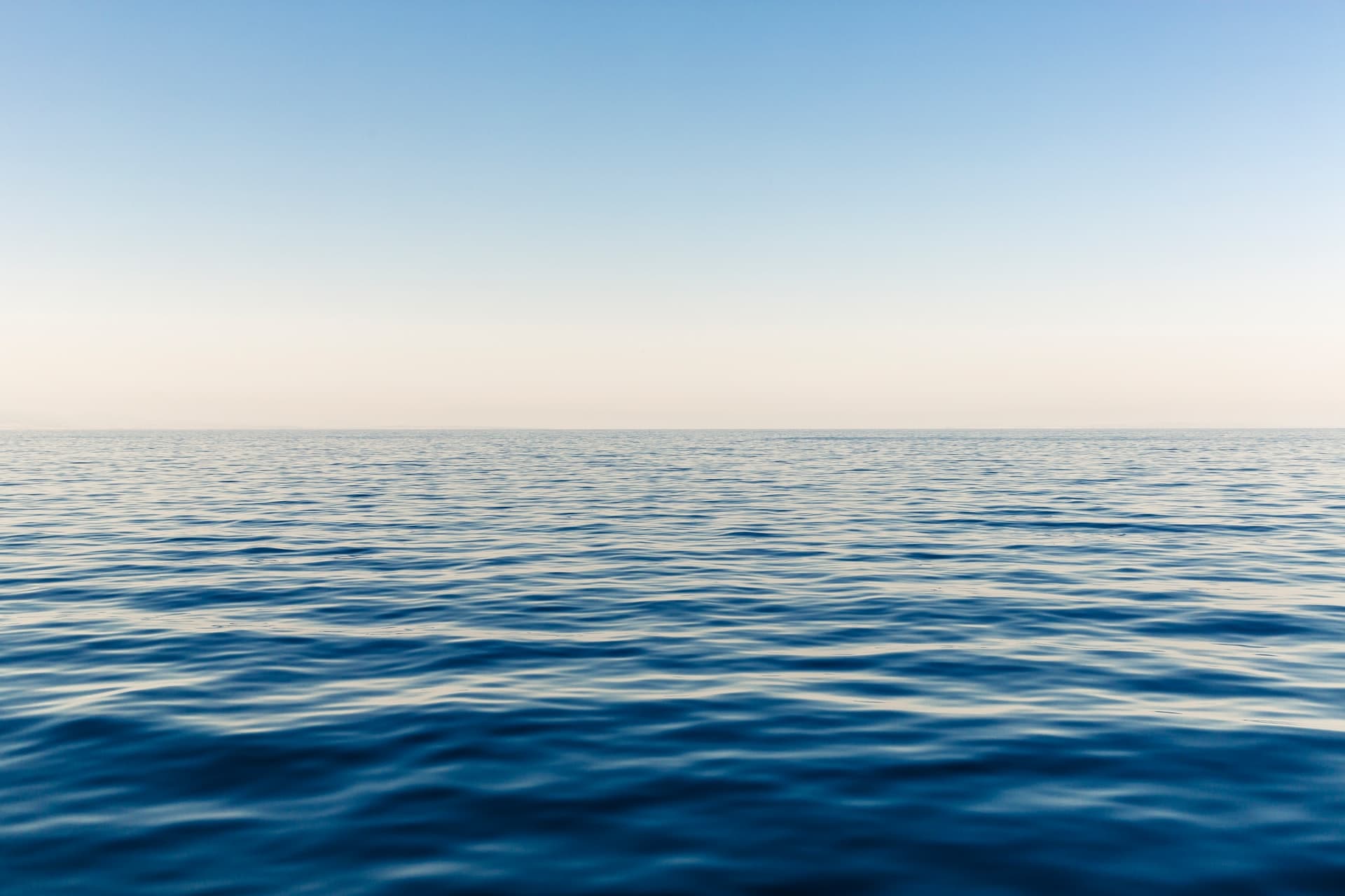 Calm ocean horizon — the landscape ahead of you